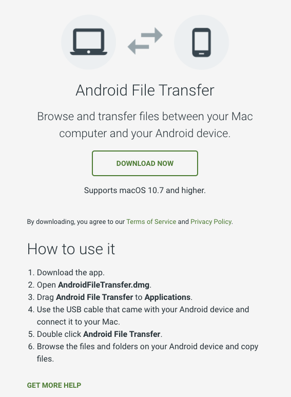 android app not working for file transfer samsung note to mac