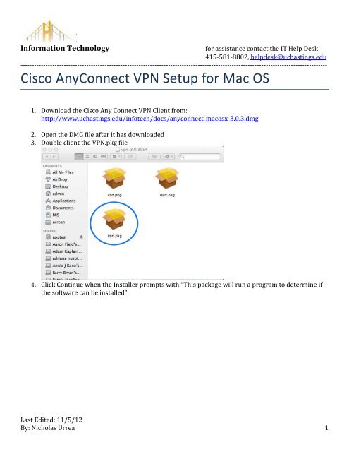 cisco vpn mac download